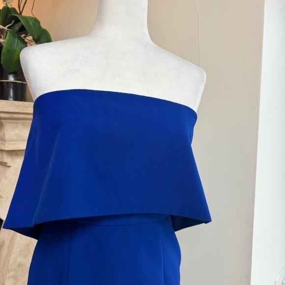 Jay Godrey Viola Strapless Cocktail Party Mini Dress Cobalt Blue Womens Size 4 - Picture 5 of 15
